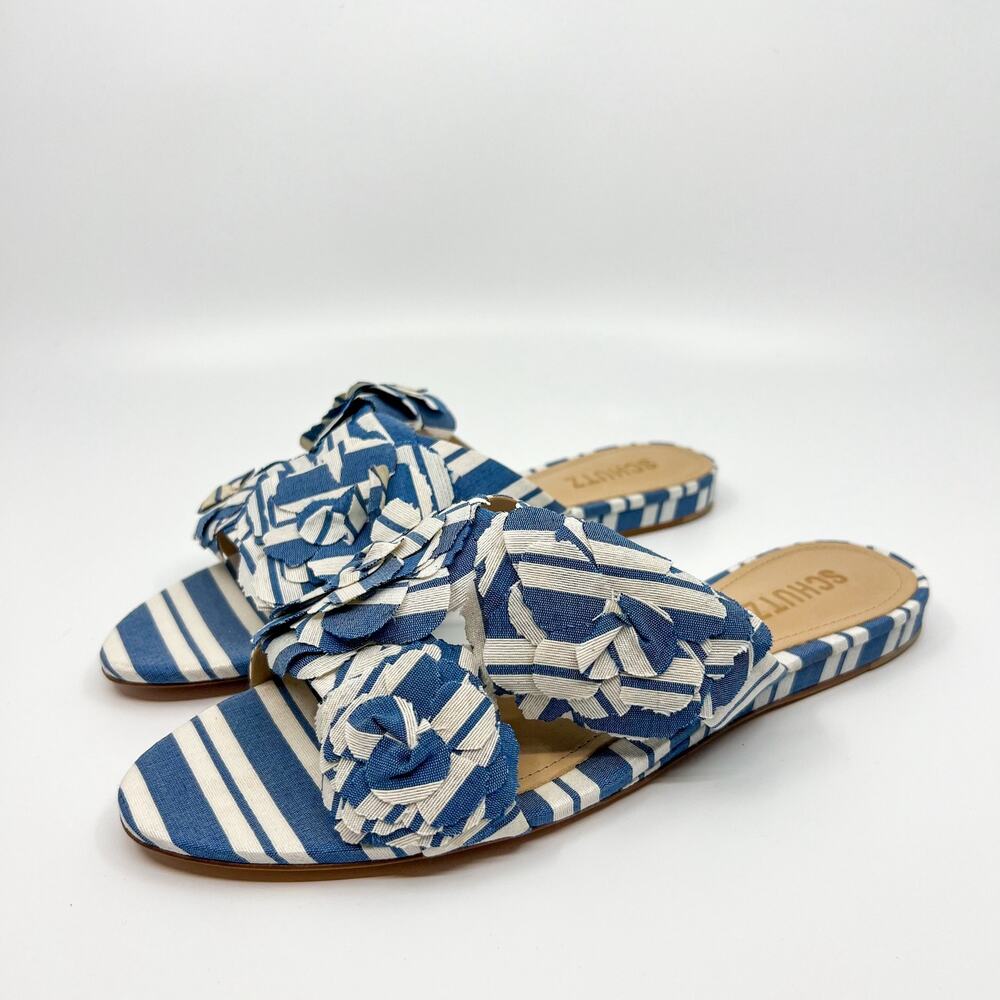 NWT Schutz Women's Blue Ilaria Denim Patch Slide Sandal Women's 7.5 US - Picture 10 of 10